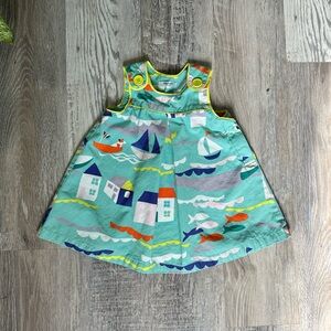 Baby Boden Nautical Dress Sailboats